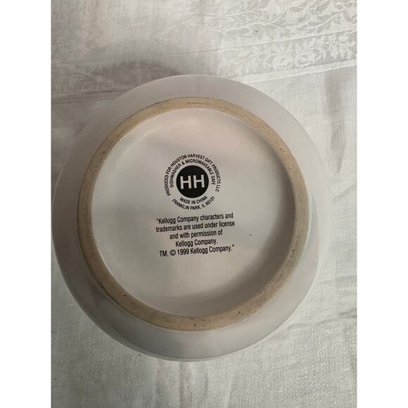 Kellog's Frosted Flakes Cereal Bowl Ceramic 1999 Houston Harvest Gift Products - Picture 2 of 5